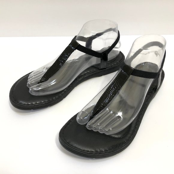 Born Shoes - Born Trinity Patent Leather T-Strap Thong Sandals